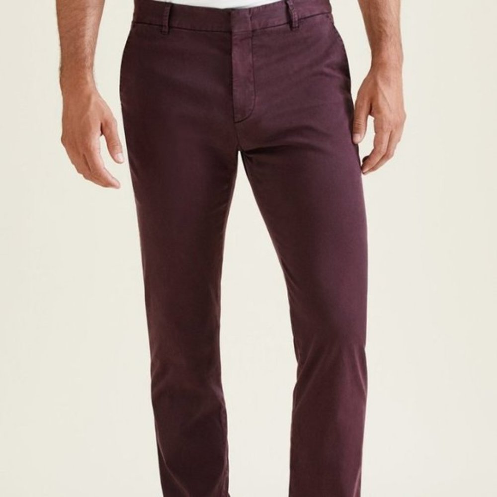 Zachary Prell Aster Wine Stretch Chino Pants 38x34